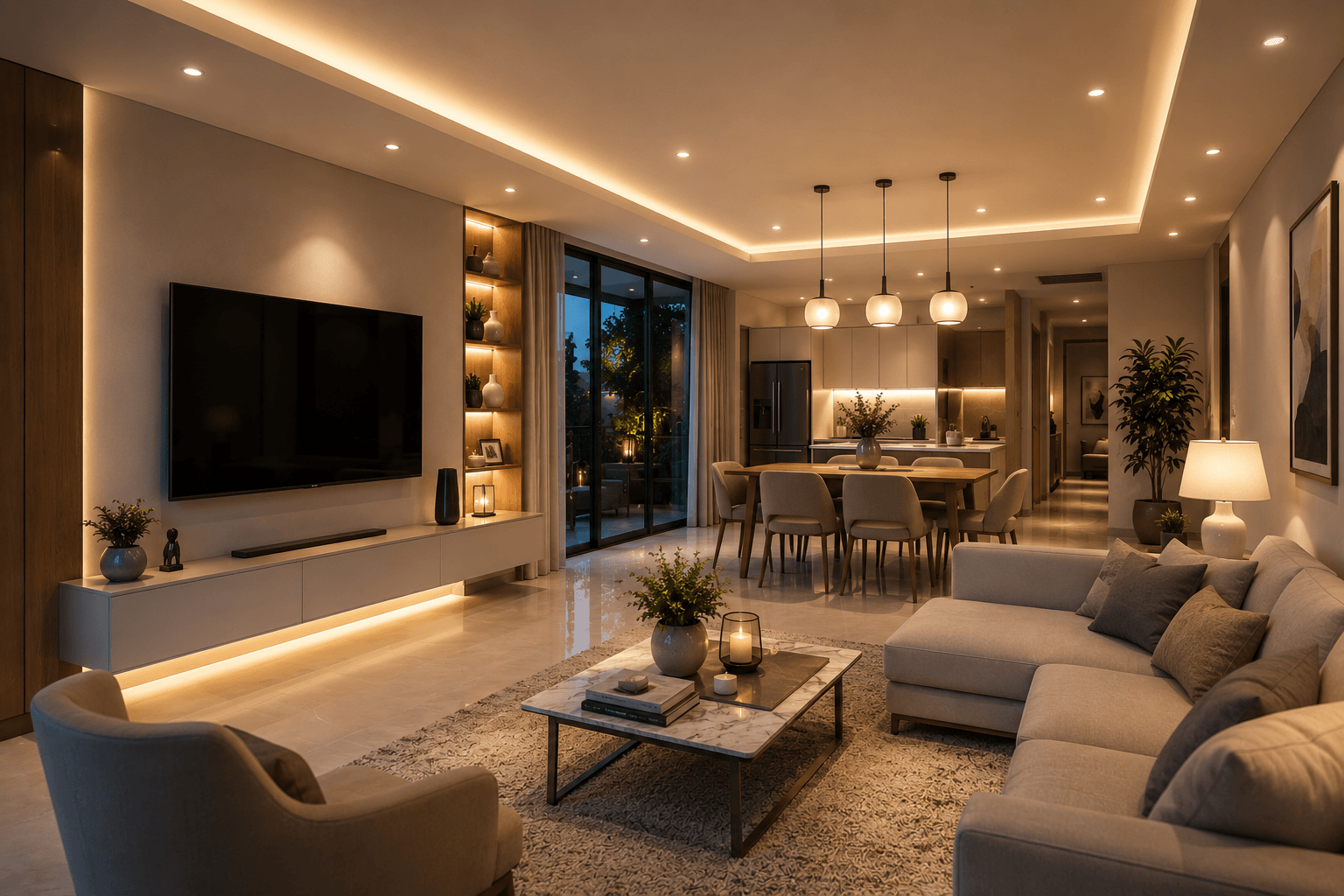 Luxury lighting interior